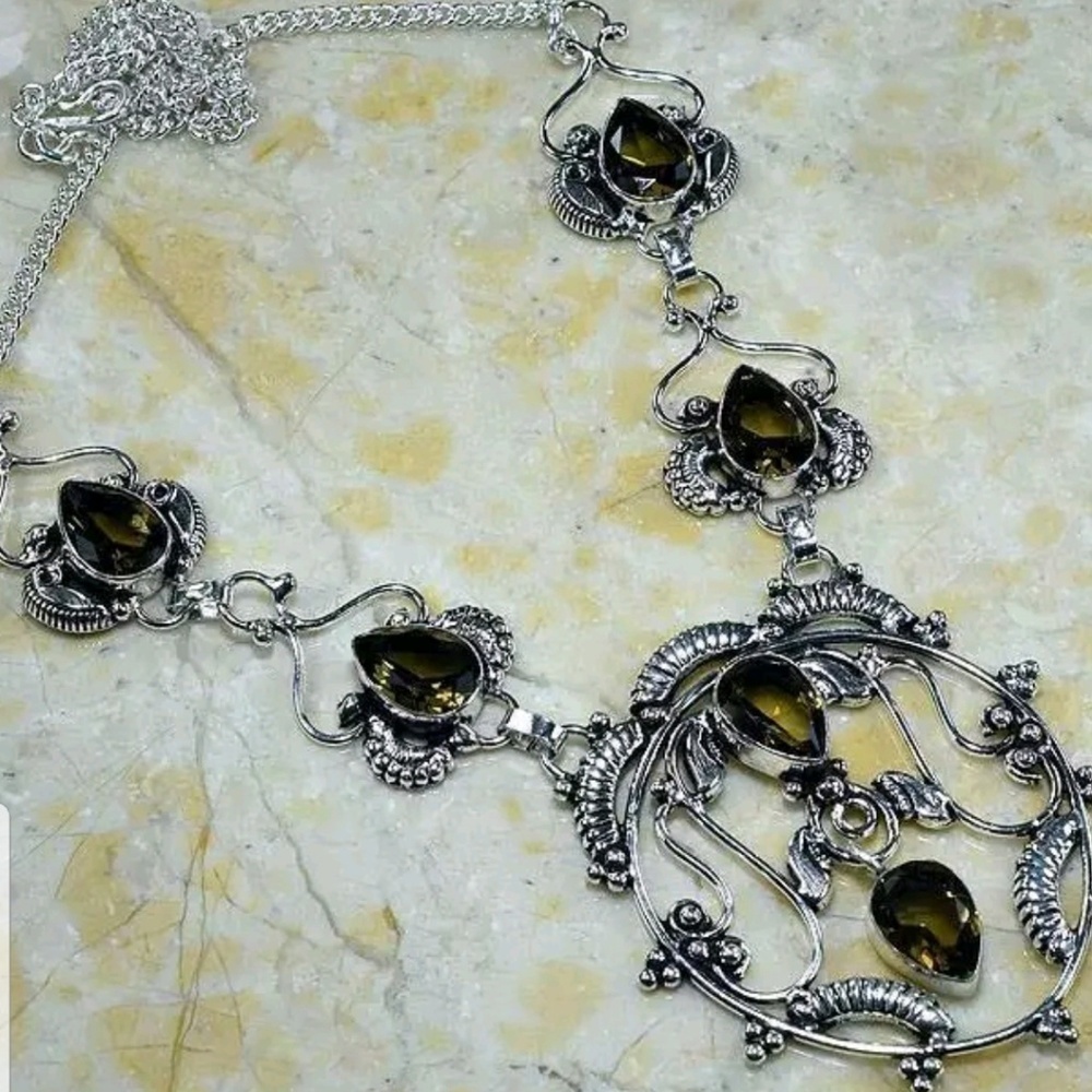 Handcrafted Smoky Quartz necklace
